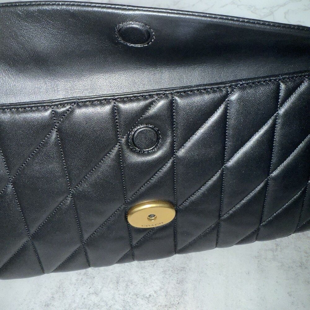 Coach Black Tabby 33 Quilted Nappa Leather Shoulder Bag CP151 $790 Retail - Picture 11 of 16